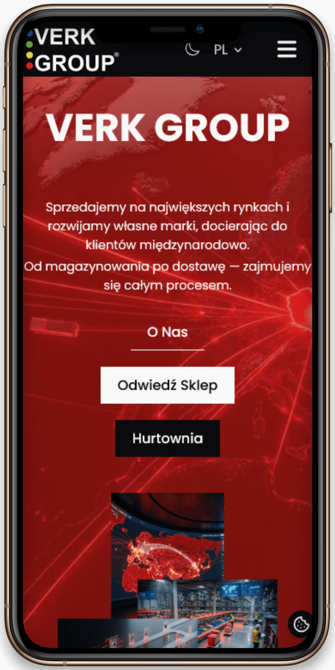 Wersja mobilna strony firmowej