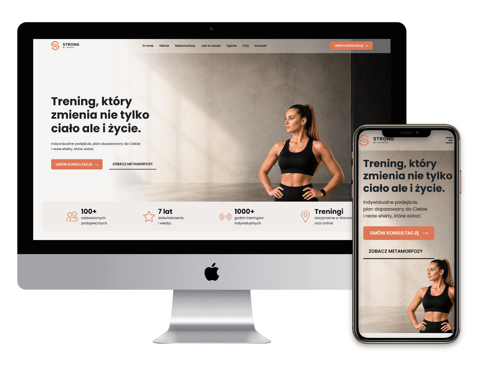 Projekt koncepcyjny dla branży fitness, trenera personalnego i trenerki personalnej